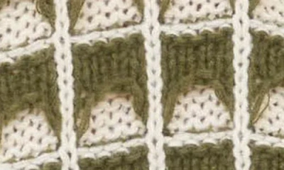 Blu Pepper Open Stitch Sweater In Green