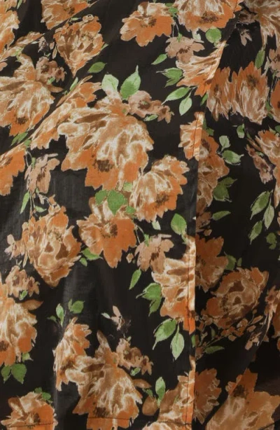 Flying Tomato Floral Print Long Sleeve Midi Wrap Dress In Multi