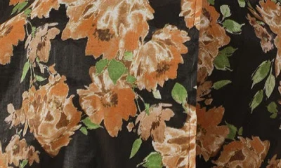 Flying Tomato Floral Print Long Sleeve Midi Wrap Dress In Multi