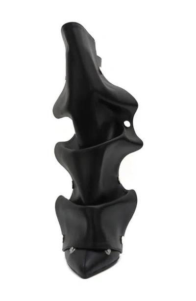 Yoki Slouch Foldover Boot In Black