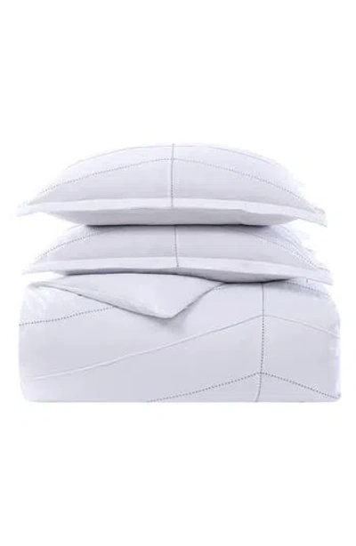 City Scene Courtney Microfiber Duvet Cover Set In White