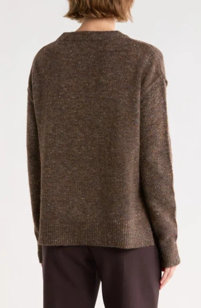 Max Studio Drop Shoulder Sweater In Brown