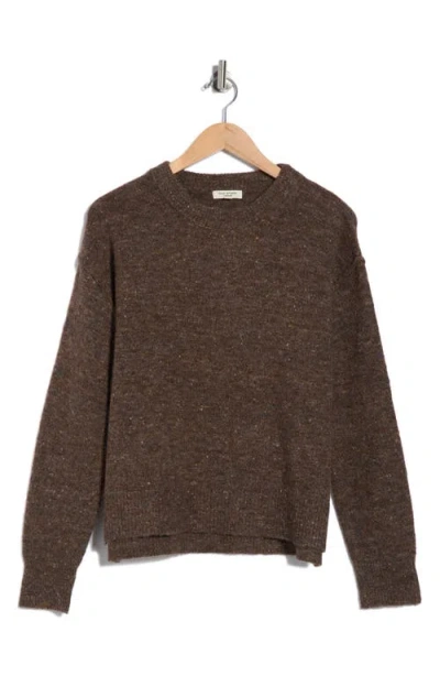 Max Studio Drop Shoulder Sweater In Brown