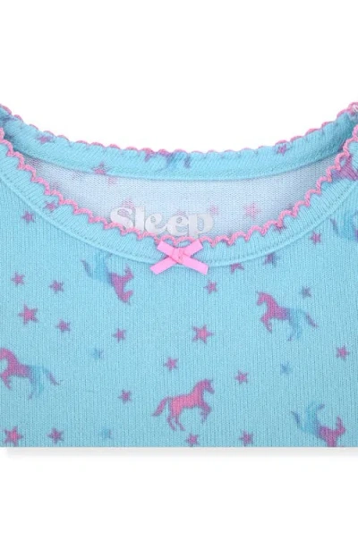 Sleep On It Unicorn Print Fitted Three-piece Pajamas In Multi