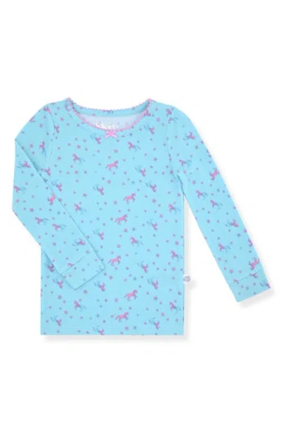 Sleep On It Unicorn Print Fitted Three-piece Pajamas In Multi