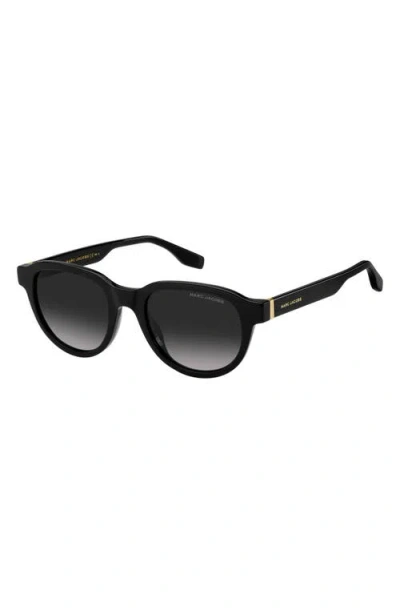 Marc Jacobs 52mm Round Sunglasses In Black