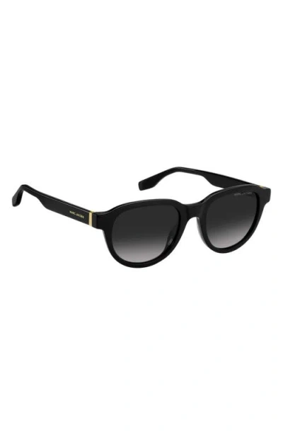 Marc Jacobs 52mm Round Sunglasses In Black
