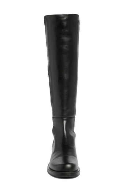 Stuart Weitzman Keelan Leather And Neoprene Over-the-knee Boots In Black