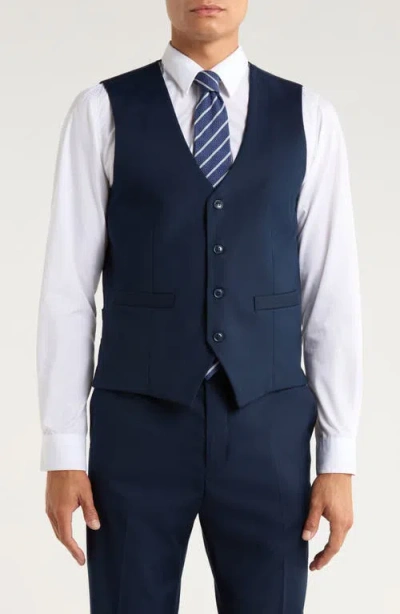 Zegarie Navy Mélange 3-piece Suit In Blue
