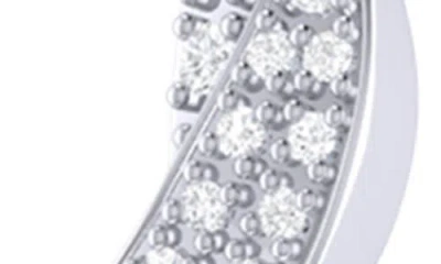 Luvmyjewelry Moonlit Diamond Ear Cuffs In Sterling Silver In White