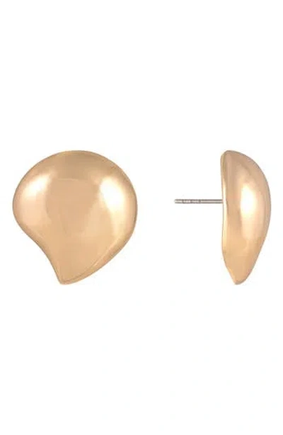 Rachel Roy Teardrop Button Earrings In Gold