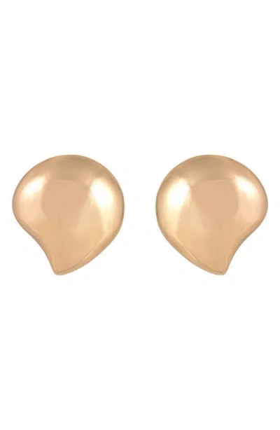 Rachel Roy Teardrop Button Earrings In Gold