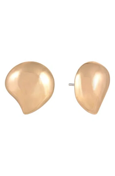 Rachel Roy Teardrop Button Earrings In Gold