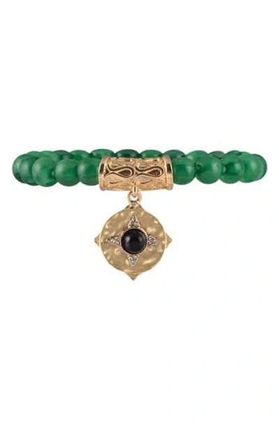 Rachel Roy Set Of 2 Malachite Stretch Beaded Bracelets In Green