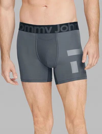 Tommy John Men's 360 Sport Trunk 4" Boxer Brief In Gray