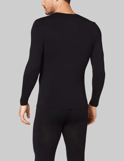 Tommy John Men's Sleekheat™ Long John Crew Neck Top In Black