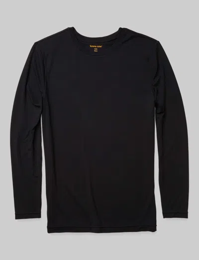 Tommy John Men's Sleekheat™ Long John Crew Neck Top In Black