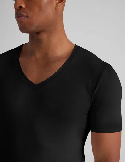 Tommy John Men's Cool Cotton Deep V-neck Stay-tucked Undershirt In White