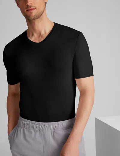 Tommy John Men's Second Skin High V-neck Stay-tucked Undershirt In White