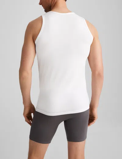Tommy John Men's Cool Cotton Tank Stay-tucked Undershirt In White