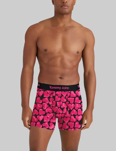 Tommy John Second Skin 4-inch Boxer Briefs In Black