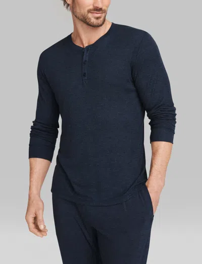 Tommy John Men's Downtime Henley Shirts In Black