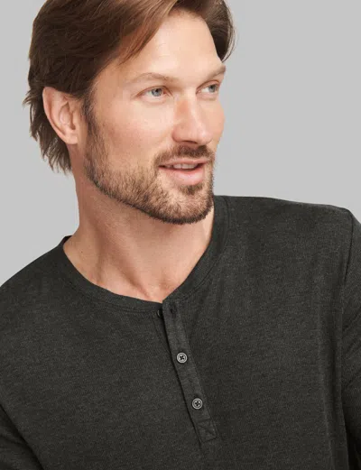 Tommy John Men's Downtime Henley Shirts In Black