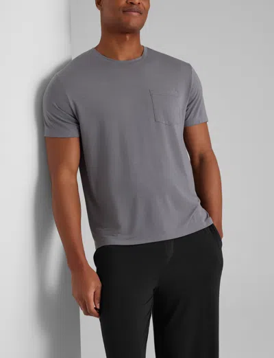 Tommy John Second Skin Sleep Pocket T-shirts In Black
