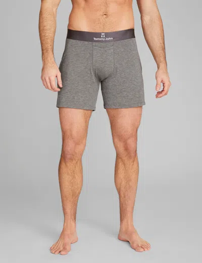 Tommy John 3-pack Second Skin 6-inch Stretch Modal Boxer Briefs In Gray