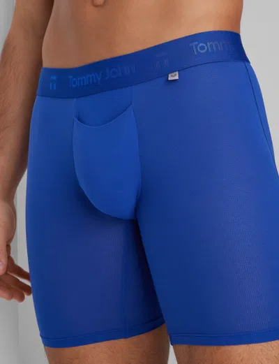 Tommy John Men's Air Mid-length Boxer Brief 6" In Blue