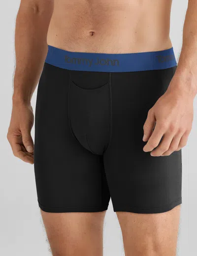 Tommy John Men's Second Skin Boxer Brief 8" In Blue