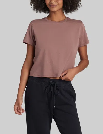 Tommy John Women's Second Skin Not-too-cropped Crew Neck T-shirt In White