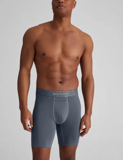 Tommy John Men's Customized Flex Boxer Brief 8" In Blue