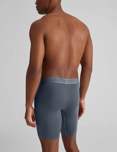 Tommy John Men's Customized Flex Boxer Brief 8" In Blue