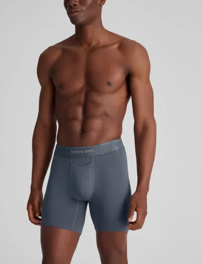 Tommy John Men's Customized Flex Mid-length Boxer Brief 6" In Blue