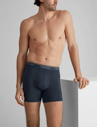 Tommy John Men's Ultra Soft Flex Trunk 4" Boxer Brief In Blue