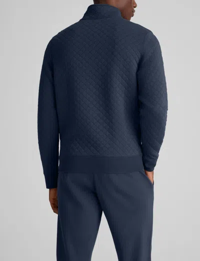 Tommy John Men's Quilted Quarter Zip In Black