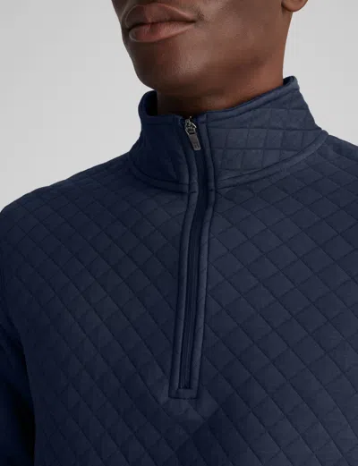 Tommy John Quilted Quarter Zip Top In Blue