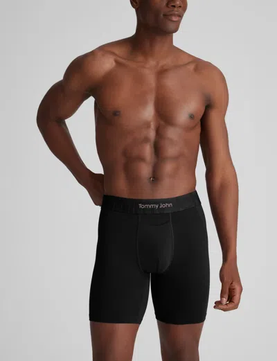 Tommy John Men's Customized Flex Mid-length Boxer Brief 6" In Blue