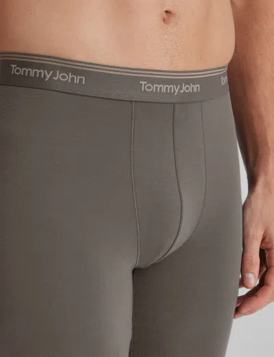 Tommy John Men's Ultra Soft Flex Mid-length Boxer Brief 6" In Blue