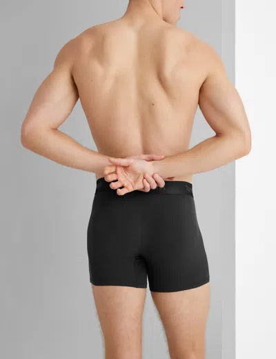 Tommy John Second Skin Luxe Rib 4-inch Boxer Briefs In Blue