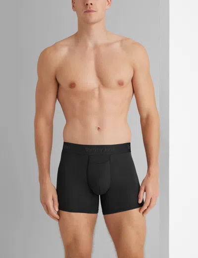 Tommy John Second Skin Luxe Rib 4-inch Boxer Briefs In Blue