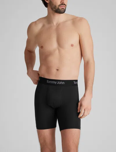 Tommy John 3-pack Second Skin 6-inch Stretch Modal Boxer Briefs In Black