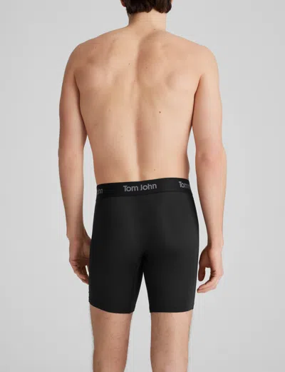 Tommy John 3-pack Second Skin 6-inch Stretch Modal Boxer Briefs In Black