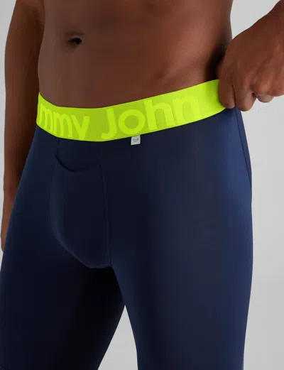 Tommy John Men's 360 Sport Boxer Brief 8" In Blue