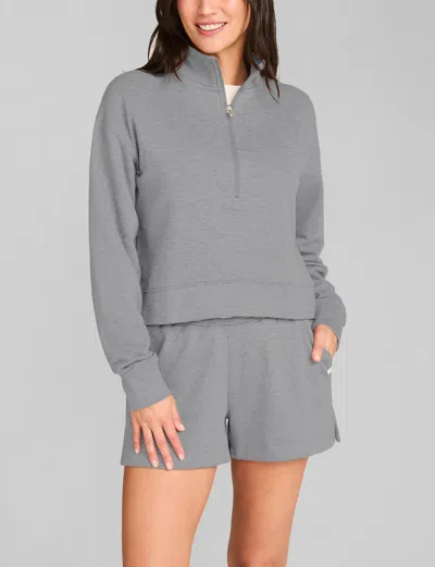 Tommy John Women's French Terry Half-zip Sweatshirt In Blue