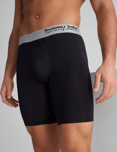Tommy John Men's Cool Cotton Boxer Brief 8" In Gray