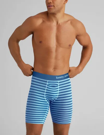 Tommy John Men's Cool Cotton Boxer Brief 8" In Gray
