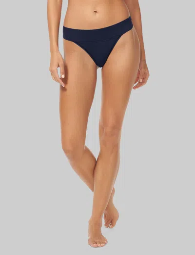 Tommy John Women's Cool Cotton Thong, Lace Waist In Brown