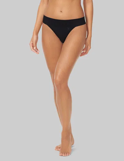 Tommy John Women's Cool Cotton Thong, Lace Waist In Brown